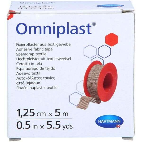 OMNIPLAST Fixierpflaster Textilgew.1,25 cmx5 m 1 St.