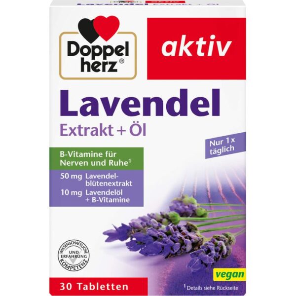 DOPPELHERZ Lavendel Extrakt+Öl Tabletten 30 St.