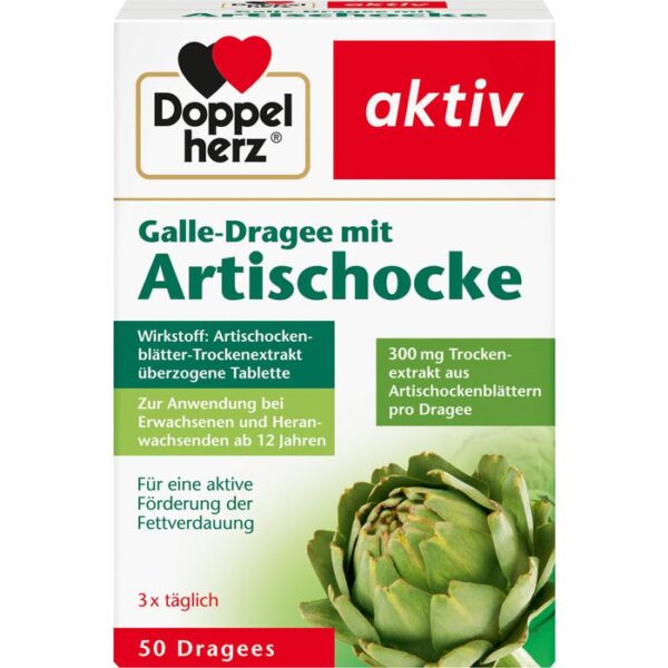 DOPPELHERZ Galle-Dragee mit Artischocke 50 St.