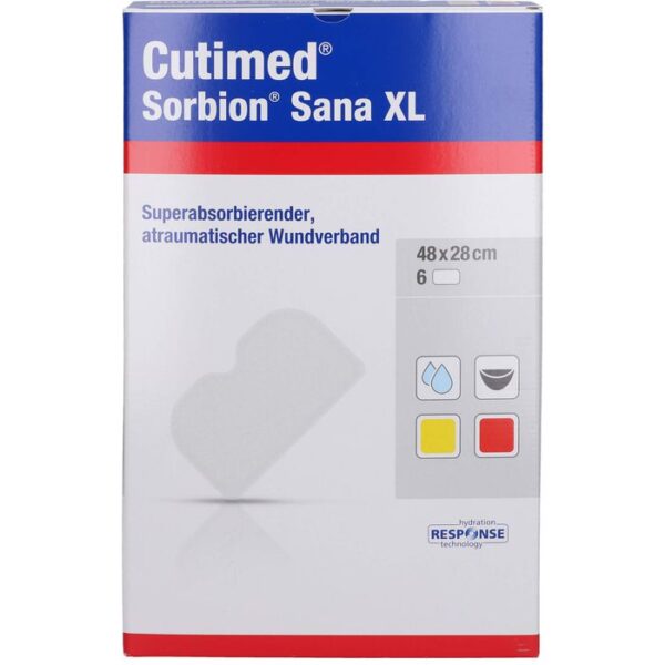 CUTIMED Sorbion SANA Wundauflage XL 28x48 cm 6 St.