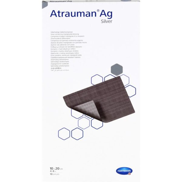 ATRAUMAN Ag 10x20 cm steril Kompressen 10 St.