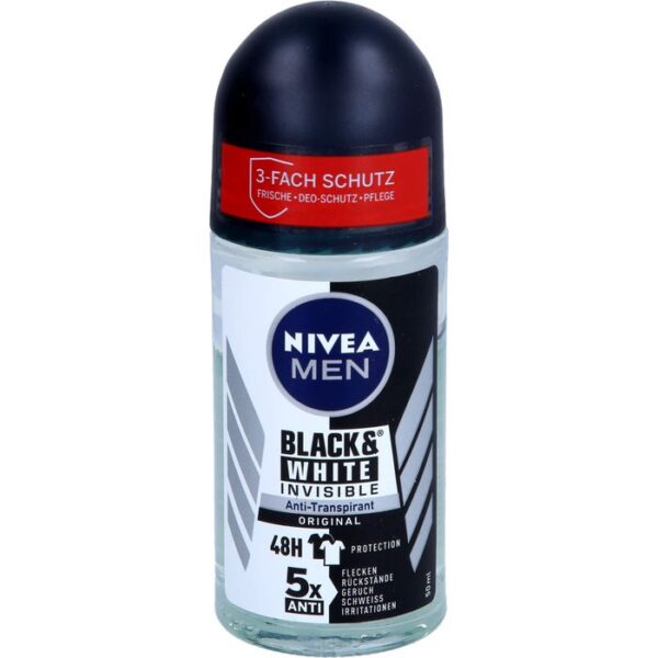 NIVEA MEN Deo Roll-on invisible black & white 50 ml