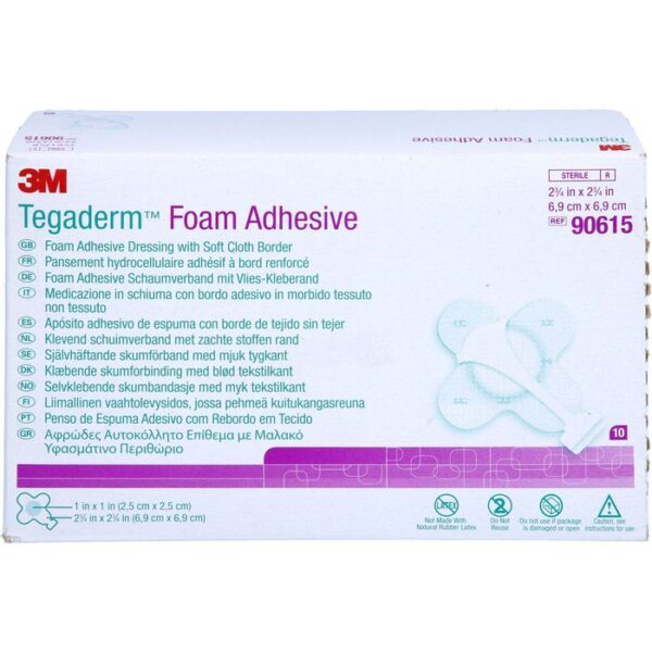 TEGADERM Foam Adhesive 6,9x6,9 cm kreuzf.90615 10 St.