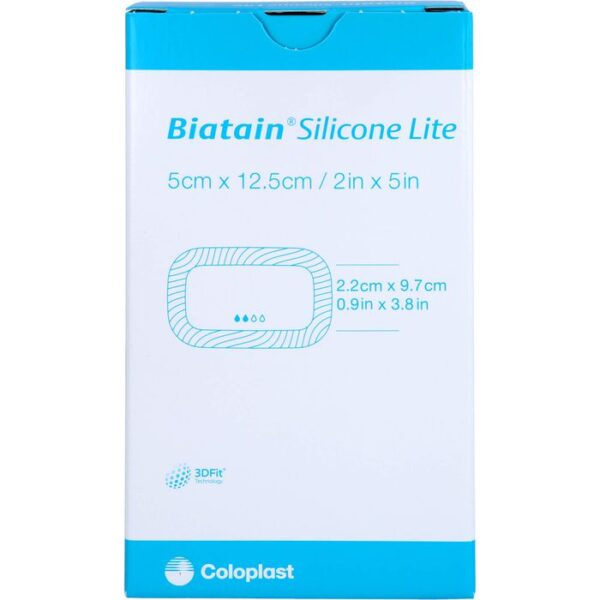 BIATAIN Silicone Lite Schaumverband 5x12,5 cm 5 St.