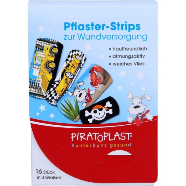 PIRATOPLAST Jungen Pflasterstrips 3 Größen 16 St.