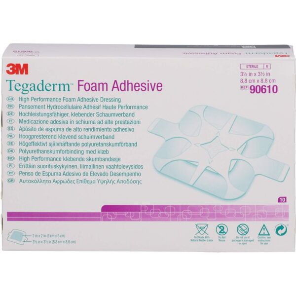 TEGADERM Foam Adhesive 8,8x8,8 cm 90610 10 St.