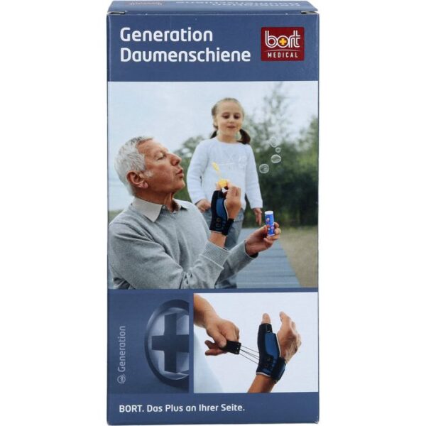 BORT Generation Daumenschiene links M blau 1 St.