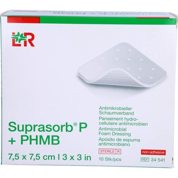 SUPRASORB P+PHMB Schaumverband 7,5x7,5 cm 10 St.