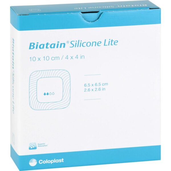 BIATAIN Silicone Lite Schaumverband 10x10 cm 10 St.