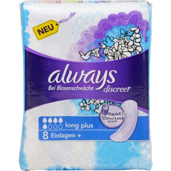 ALWAYS discreet Inkontinenz Einl.long plus 8 St.