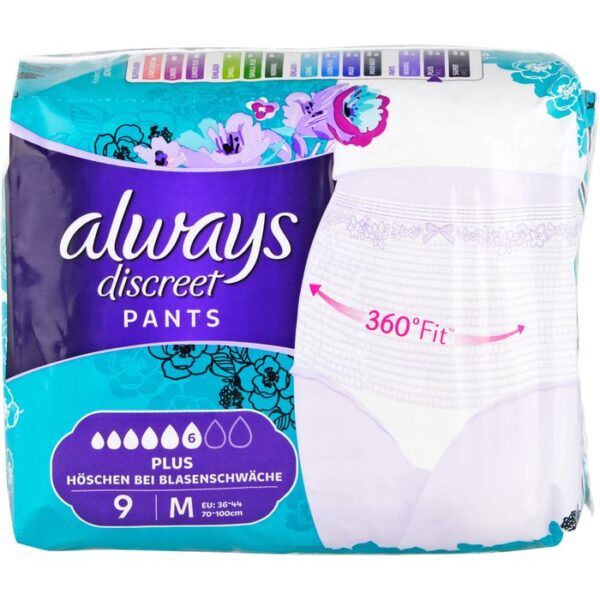 ALWAYS discreet Inkontinenz Pants plus M 9 St.