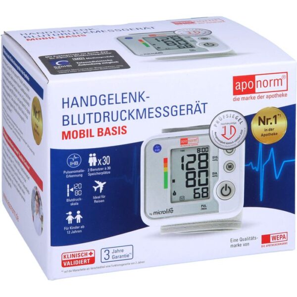 APONORM Blutdruckmessgerät Mobil Basis Handgelenk 1 St.