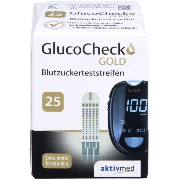 GLUCOCHECK GOLD Blutzuckerteststreifen 25 St.