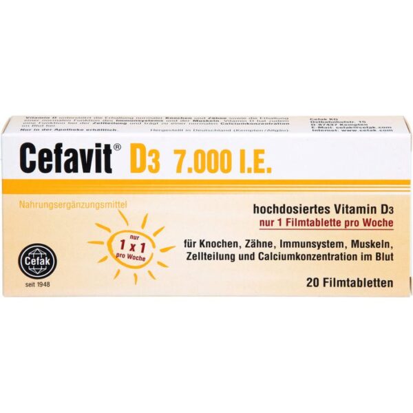 CEFAVIT D3 7.000 I.E. Filmtabletten 20 St.