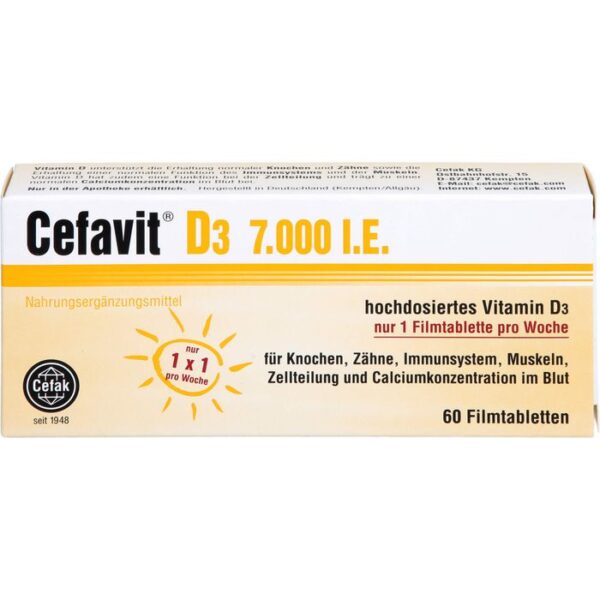 CEFAVIT D3 7.000 I.E. Filmtabletten 60 St.