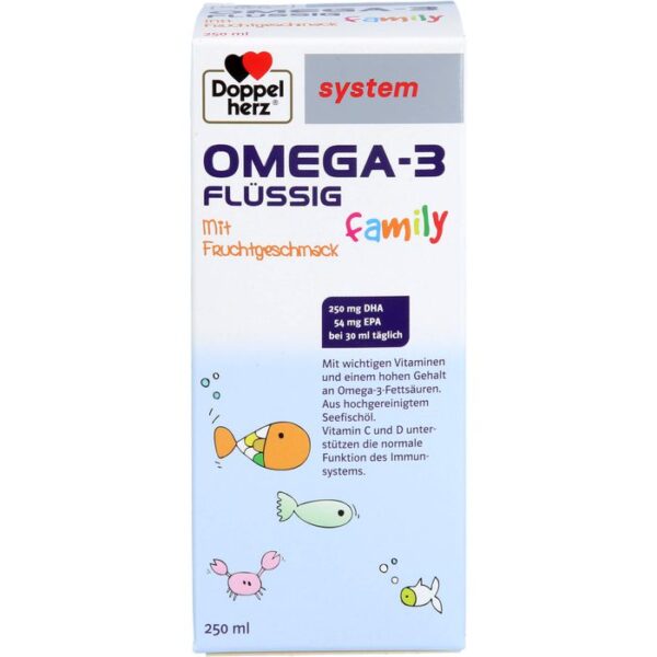 DOPPELHERZ Omega-3 flüssig family system 250 ml