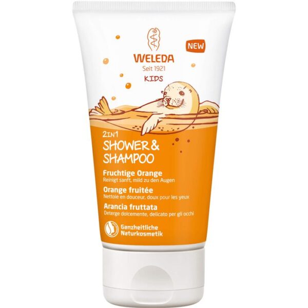 WELEDA Kids 2in1 Shower & Shampoo fruchtige Orange 150 ml