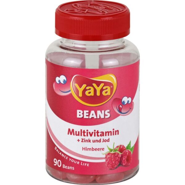 YAYA BEANS Himbeere Zink und Jod Kaudragees 90 St.