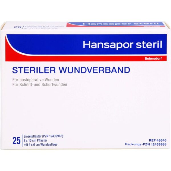 HANSAPOR steril Wundverband 8x10 cm 25 St.