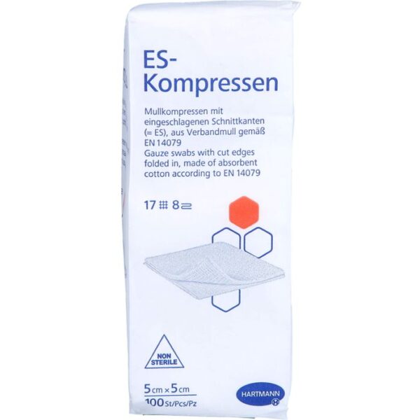 ES-KOMPRESSEN unsteril 5x5 cm 8fach 100 St.