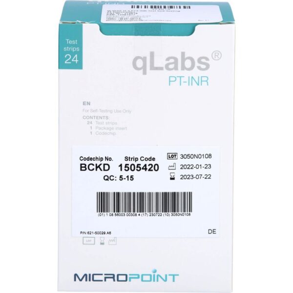 QLABS PTZ-INR Teststreifen zur INR-Bestimmung 24 St.