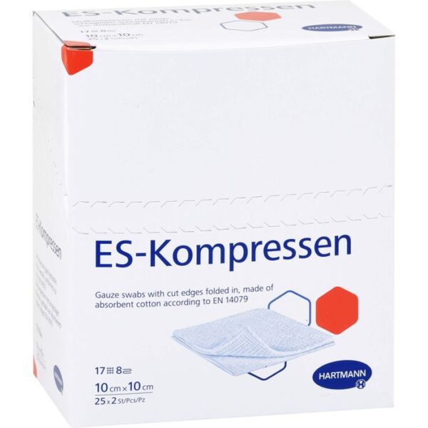 ES-KOMPRESSEN steril 10x10 cm 8fach 50 St.