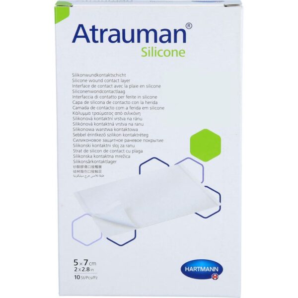 ATRAUMAN Silicone steril 5x7 cm Kompressen 10 St.