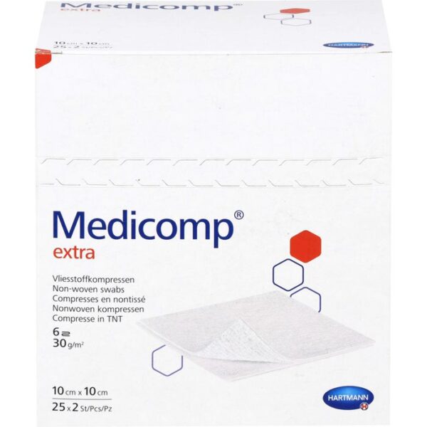 MEDICOMP extra Vlieskomp.steril 10x10 cm 6fach 50 St.