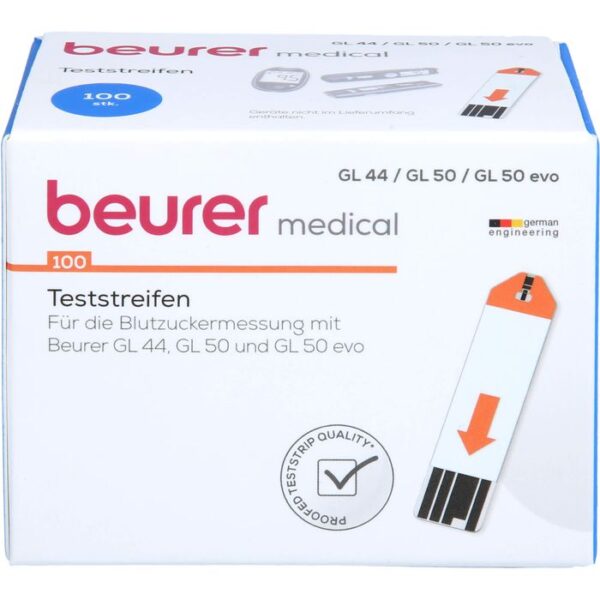 BEURER GL44/GL50 Blutzucker-Teststreifen 100 St.