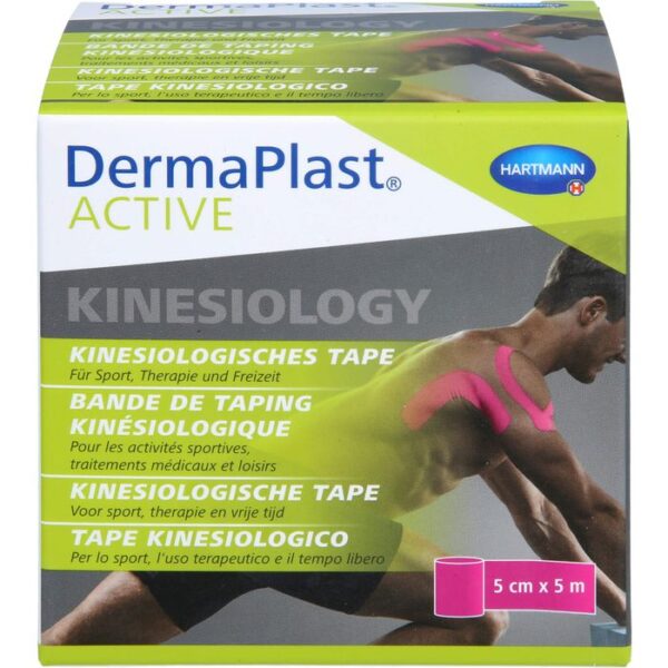 DERMAPLAST Active Kinesiology Tape 5 cmx5 m pink 1 St.