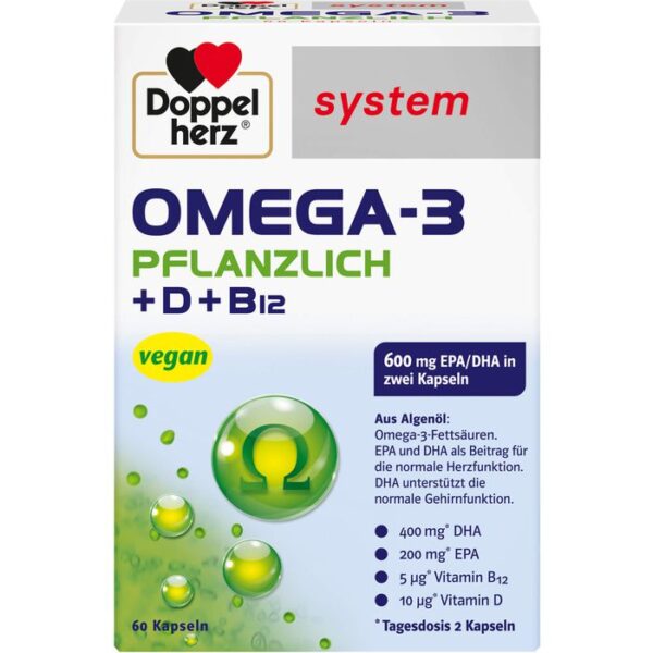 DOPPELHERZ Omega-3 pflanzlich system Kapseln 60 St.