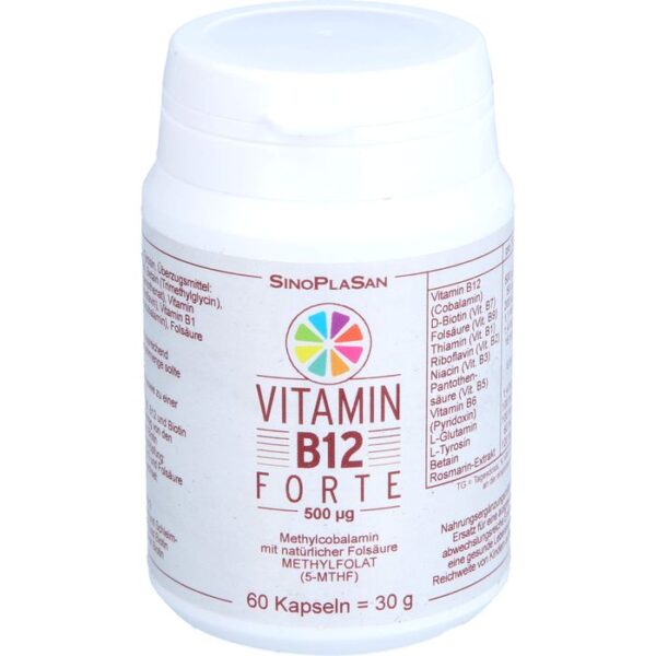 VITAMIN B12 FORTE 500 µg Methylcobalamin Kapseln 60 St.