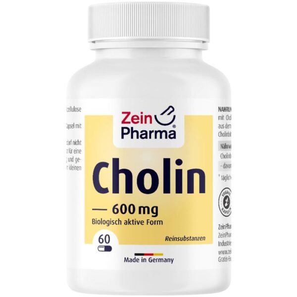 CHOLIN 600 mg rein aus Bitartrat veg.Kapseln 60 St.