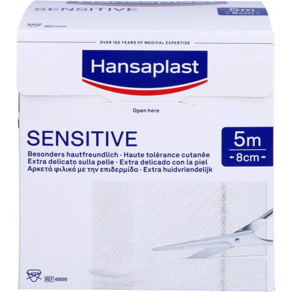 HANSAPLAST Sensitive Pflaster 8 cmx5 m Rolle 1 St.