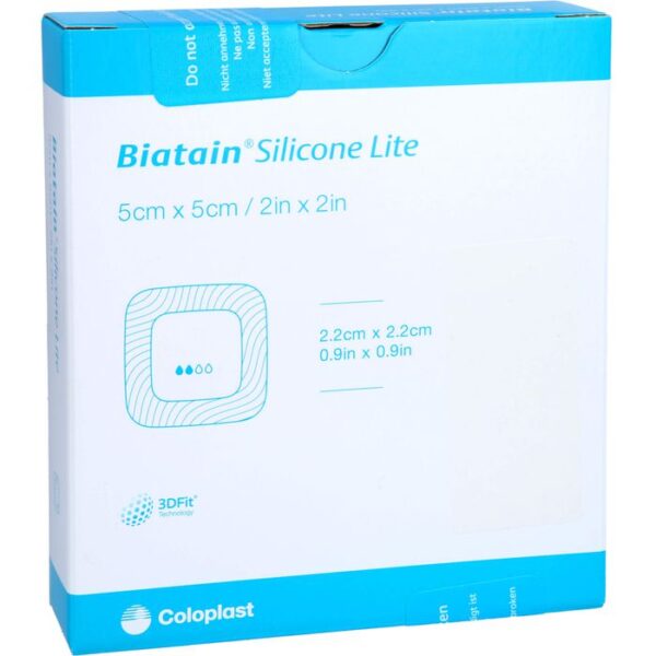 BIATAIN Silicone Lite Schaumverband 5x5 cm 5 St.