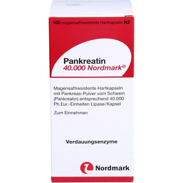 PANKREATIN 40.000 Nordmark magensaftres.Hartkaps. 100 St.