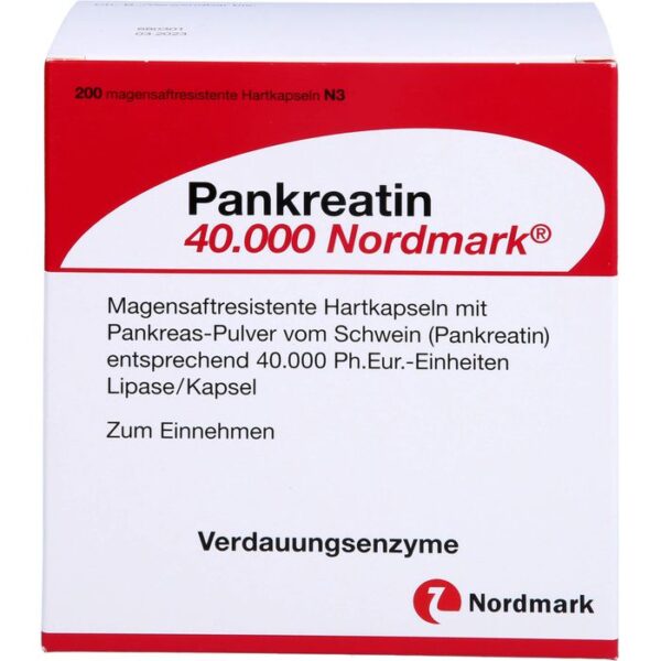 PANKREATIN 40.000 Nordmark magensaftres.Hartkaps. 200 St.