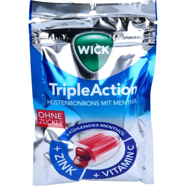 WICK TripleAction Menthol & Cassis o.Zucker Bon. 72 g