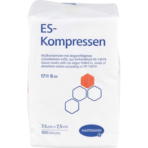 ES-KOMPRESSEN unsteril 7,5x7,5 cm 8fach 100 St.