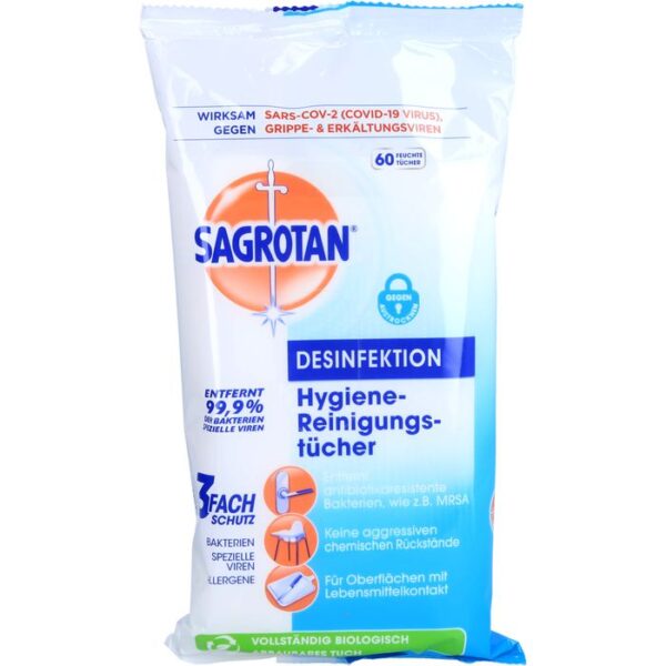 SAGROTAN Hygiene-Reinigungstücher 60 St.