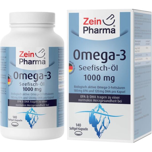 OMEGA-3 1000 mg Seefischöl Softgel-Kapseln hochdo. 140 St.