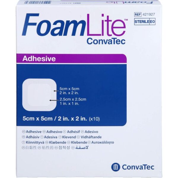 FOAM LITE ConvaTec adhäsiv PU-Schaumverb.5x5 cm 10 St.