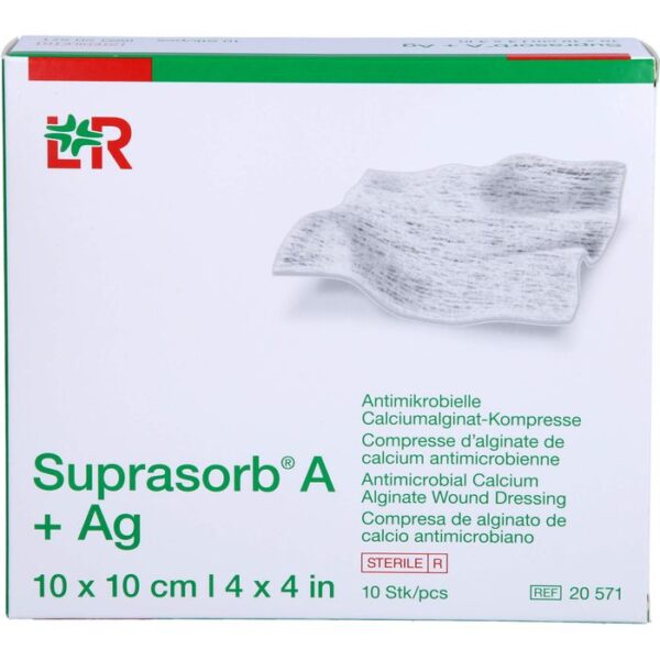 SUPRASORB A+Ag Antimik.Cal.Alginat Kompr.10x10 cm 10 St.