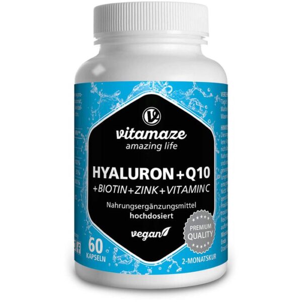 HYALURONSÄURE 200 mg hochdos.+Coenzym Q10 vegan 60 St.