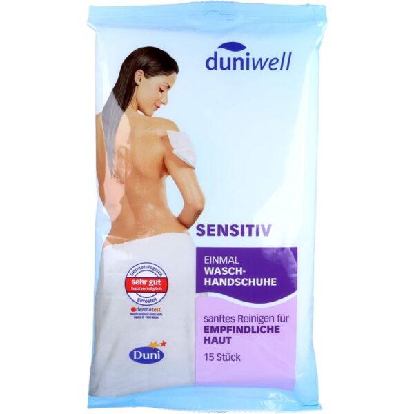 DUNIWELL Einmal Waschhandschuhe sensitiv 15 St.