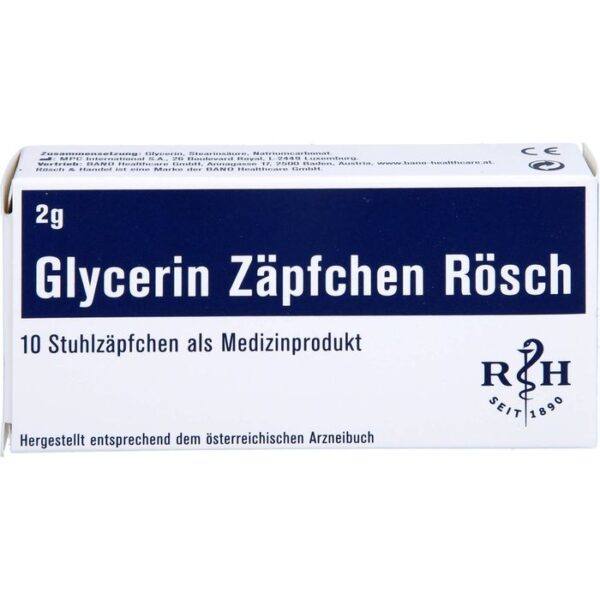 GLYCERIN ZÄPFCHEN Rösch 2 g gegen Verstopfung 10 St.