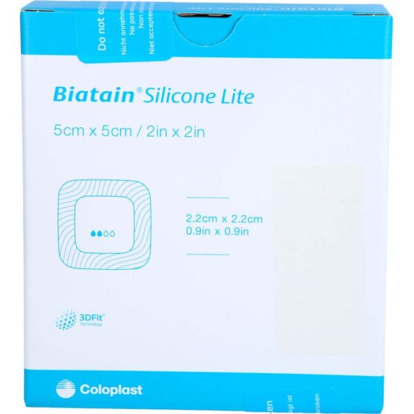 BIATAIN Silicone Lite Schaumverband 5x5 cm 5 St.