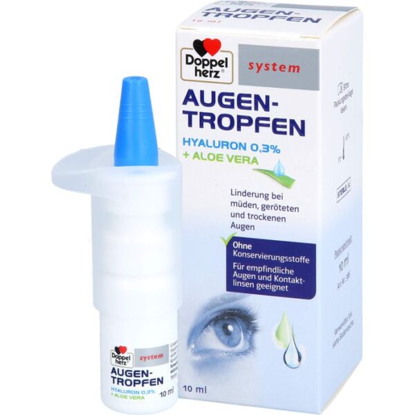 DOPPELHERZ Augen-Tropfen Hyaluron 0,3% system 10 ml