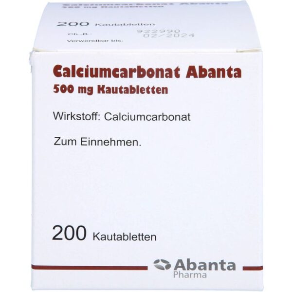 CALCIUMCARBONAT ABANTA 500 mg Kautabletten 200 St.