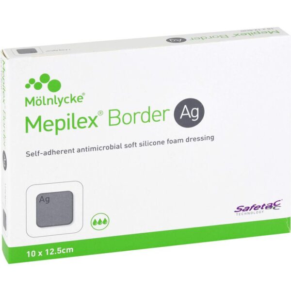 MEPILEX Border Ag Schaumverb.10x12,5 cm steril 5 St.